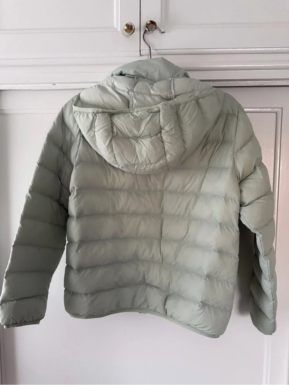 Kids Lightweight Puffer Jacket with Hood - Mint Green